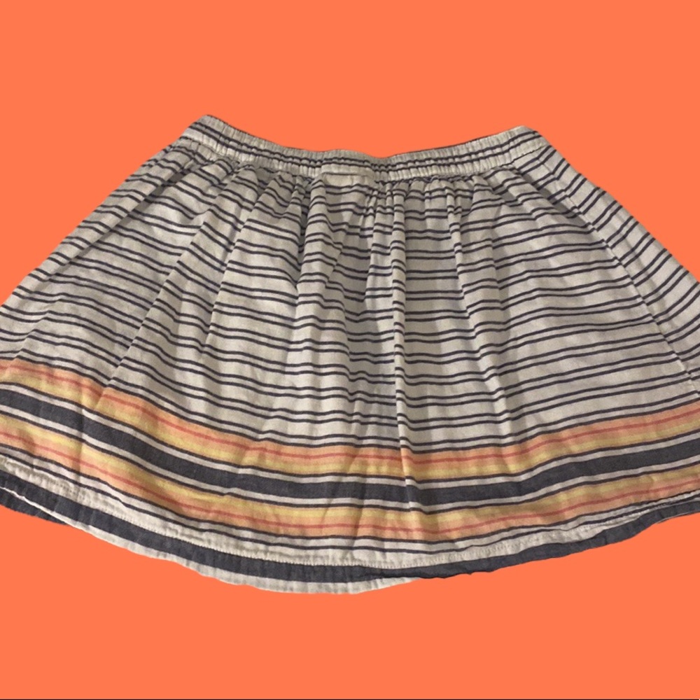 Striped cotton spring skirt